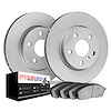 9602-31050 GEOMET Brake Rotors w/5000 Euro Ceramic Brake Pads Kit, 2007-2019 BMW, Position: Rear - image 1