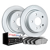 9602-63020 GEOMET Brake Rotors w/5000 Euro Ceramic Brake Pads Kit, 2014-2020 Multiple Makes/Models, Position: Rear - image 1