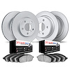 9604-12560 GEOMET Brake Rotors w/5000 Euro Ceramic Brake Pads Kit, Fits Select Audi/Volkswagen, Position: Front and Rear - image 1