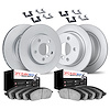 9614-32005 GEOMET Brake Rotors w/5000 Euro Ceramic Brake Pads Kit & Hardware, 2014-2021 Mini, Position: Front and Rear - image 1
