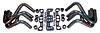 SBC S/G COMP STRUT STYLE 1 7/8 -2 HEADER KIT-SPREAD PORT - image 1