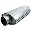 Split Flow Oval Muffler 3-1/2" Dia. Inlet/Outlet - image 1