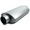 Split Flow Oval Muffler 4" Dia. Inlet/Outlet