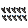 1050.48.14.14B.10 1050cc Fuel Injector Set, 14 mm (Black) Bottom Adaptors - image 1