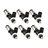 1300.48.14.R35.6 1340cc Fuel Injector Set, 48 mm Length, 14 mm Grey Top, 14 mm Lower O-Ring (R35 Low Spacer) - image 1