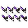 1300.60.14.14.8 1340cc Fuel Injector Set, 60 mm Length, 14 mm Purple Top, 14 mm Lower O-Ring - image 1