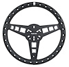 SW006MB Apex Machined Aluminum Ultra Lightweight Racing Steering Wheel [Black] - image 1
