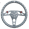 SW015GM Gladiator Machined Aluminum Ultra Lightweight Racing Steering Wheel [Gunmetal]