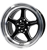 VWMK001 Mohawk Wheel, Size: 15" x 8", Bolt Pattern: 4 x 100 mm & 4 x 4 1/2" (114.3 mm) [Finish: Gloss Black Milled] - image 1