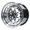 VWRE004 Revolver Wheel, Size: 13" x 8", Bolt Pattern: 4 x 100 mm & 4 x 4 1/2" (114.3 mm) [Finish: Gloss Black Milled] - image 1