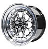 VWRE006 Revolver Wheel, Size: 13" x 9", Bolt Pattern: 4 x 100 mm & 4 x 4 1/2" (114.3 mm) [Finish: Gloss Black Milled]