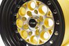 VWRE007 Revolver Wheel, Size: 13" x 9", Bolt Pattern: 4 x 100 mm & 4 x 4 1/2" (114.3 mm) [Finish: Gloss Black Lip Gold Milled] - image 2