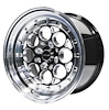 VWRE011 Revolver Wheel, Size: 13" x 10", Bolt Pattern: 4 x 100 mm & 4 x 4 1/2" (114.3 mm) [Finish: Gloss Black Milled]