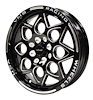 VWRT003 Rocket Wheel, Size: 15" x 3.5", Bolt Pattern: 5 x 100 mm & 5 x 4 1/2" (114.3 mm) [Finish: Gloss Black Milled]