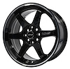 VWSH001 Superhawk Wheel, Size: 15" x 7", Bolt Pattern: 4 x 100 mm & 4 x 4 1/2" (114.3 mm) [Finish: Gloss Black Milled] - image 1