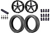 VWST087 V-Star 18x5 Front Drag Wheel and Tire Kit 5x114.3 Fits 2005-2014 Ford Mustang [Gloss Black Milled Finish]
