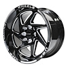 VWTY001 Typhoon Wheel, Size: 15" x 8", Bolt Pattern: 4 x 100 mm & 4 x 4 1/2" (114.3 mm) [Finish: Gloss Black Milled] - image 1