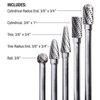 33115 Fairmount 5-Piece Long Shaft Carbide Burr Set - image 3