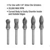 55789 Curved Body Carbide Burr Set, Set of 5 - image 2