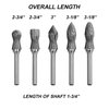 55789 Curved Body Carbide Burr Set, Set of 5 - image 4