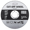65376 4.5 in. x 3/64 in. Cut Off Wheel, 7/8 Arbor, Set of 5 - image 1