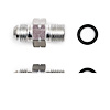 551184-LS01 Transmission Adapter Fitting Set -6AN to 9/16-18 fits 2008+ GM 4L60E/4L65E/4L70E [Bare Aluminum] - image 1