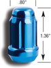 21128BL Small Diameter Acorn-Lug Kit, 12 mm x 1.25, Blue - image 2
