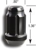 21188BC Small Diameter Acorn-Lug Kit, 1/2", Black - image 2