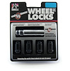 21631BC Small Diameter Lock Acorn Lug Kit, 12 mm x 1.50, Black