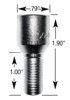 24148S Hex Socket Cone Bolt, 14 mm x 1.50, Chrome - image 2