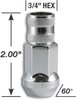 45028-20 Forged OE-Lug Kit, 3/4" 12 mm x 1.25 5-Lug, Chrome - image 2