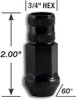 45038BC-20 Forged OE-Lug Kit, 3/4" 12 mm x 1.50 5-Lug, Black - image 2