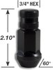 45148BC-20 Forged Closed-Lug Kit, 3/4" 14 mm x 1.50 5-Lug, Black - image 2