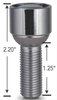 68172 GG Bolt Lock, Ball 12 mm x 1.50, Chrome, 28 mm - image 3