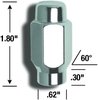 68187LB ET Long-Lug Kit, 13/16" 1/2, Chrome - image 3