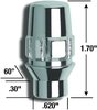 68681N Gorilla Lock ET Acorn Wheel Lock, 1/2, Chrome - image 3