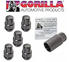 71641NBC5 Gorilla Lock Acorn Wheel Lock, 14 mm x 1.50, Black, Set of 5 - image 1