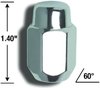 71743 5-Lug Acorn 13/16" 14 mm x 1.50 Wheel Installation Kit, Chrome - image 2