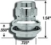 73631TB-5 Gorilla Lock Wheel Lock, Toyota Mag, 12 mm x 1.50, Chrome, Set of 5 - image 2