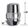 91944HT 6-Lug Bulge HT 13/16" 14 mm x 1.50 Wheel Installation Kit, Chrome - image 4