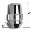91963 5-Lug Bulge 13/16" 12 mm x 1.75 Wheel Installation Kit, Chrome - image 4