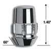 91963HT 5-Lug Bulge HT 13/16" 12 mm x 1.75 Wheel Installation Kit, Chrome - image 4