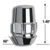 91973HT 5-Lug Bulge HT 13/16" 7/16 Wheel Installation Kit, Chrome - image 2