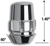 91983 5-Lug Bulge 13/16" 1/2 Wheel Installation Kit, Chrome - image 4