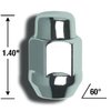 91984HT 6-Lug Bulge HT 13/16" 1/2 Wheel Installation Kit, Chrome - image 3