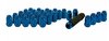 K8TS-14150BLGR 8-Lug 14 mm x 1.50 Spline Truck Wheel Installation Kit, Blue - image 2