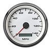 01140-03 Performance Series Programmable Speedometer, White, 3-3/8 in., 140 Mph - image 1