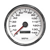 01150-03 Performance Series Programmable Speedometer, White, 4-3/8 in., 140 Mph - image 1