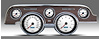 02717-03 Performance Ii Series Direct-Fit Gauge Kit, Ford Mustang 67-68, White - image 1