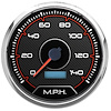 20150-01 CFR Redline Series Programmable Speedometer, Black, 4-3/8 in., 140 Mph
